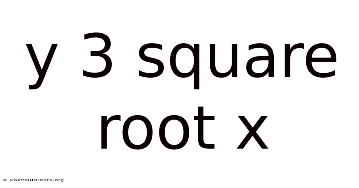 Y 3 Square Root X
