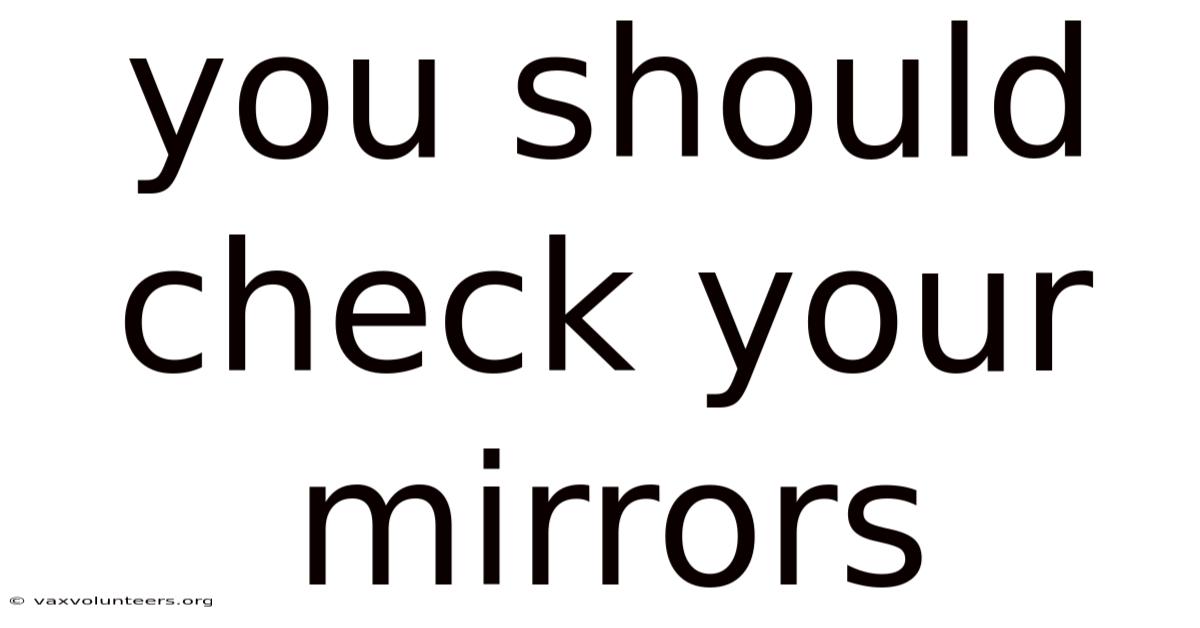 You Should Check Your Mirrors